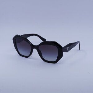 Prada PR16WS 1AB5D1 Sunglasses Black Geometric Frame, Grey Gradient Lenses